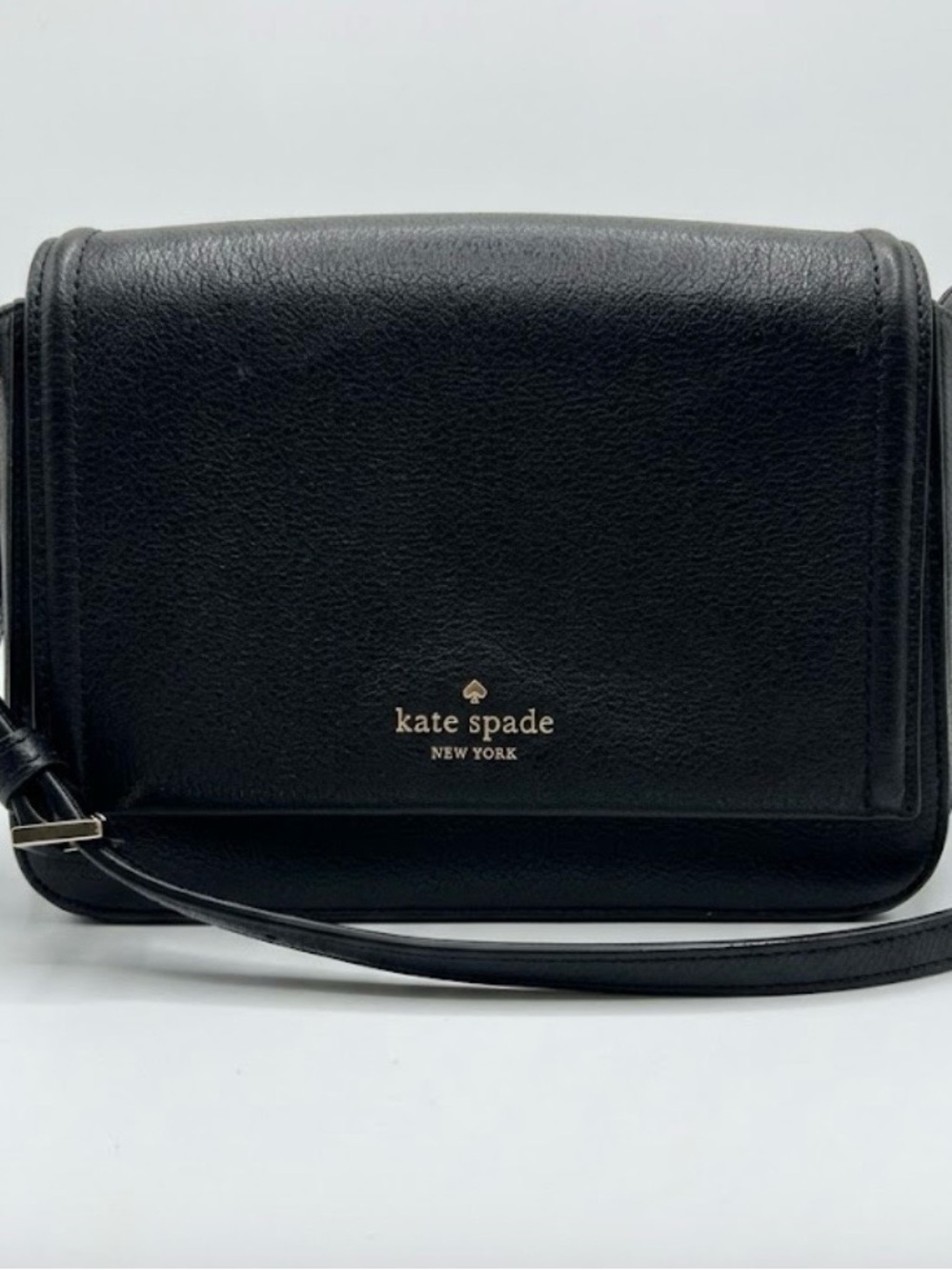 Kate Spade Black Pebbled Leather Mini Shoulder Crossbody Purse